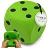 alldoro 63107 Cubo di schiuma verde, 15 x 15 cm, 149 g, extra morbido per bambini, in casa e all'aperto