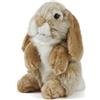 Living Nature Coniglio Marrone Con Le Orecchie A Sventola Living Nature, Peluche Realistico Coniglio Morbido E Coccoloso, Naturli Eco-Friendly Plush, 18cm