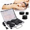 Fachmach 9 Pezzi Hot Stone Massage Kit Professionale,Pietre Massaggio Hot Stone con Scatola Rocce Riscaldate Terapia di Rilassamento Muscolare Pietra Calda per Rilassa,Guarisce e Allevia il Dolore (9)