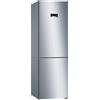 Bosch KGN36MLEB Serie 4, Frigorifero combinato da libera installazione, NoFrost, Sensori Fresh Sense, Perfect Fit, Acciaio, 186 x 60 cm, Versione Esclusiva Amazon