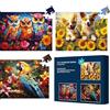 Qingdewan 3 Confezione 48 Pezzi Puzzle Grande per Anziani - Demenza, 48 Pezzi per Anziani, Puzzle sul Morbo di Alzheimer, Giochi di Memoria e Cognizione per Anziani con 3 Sacchetti