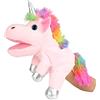 JUSTQUNSEEN Marionetta a forma di unicorno, peluche per ragazze e bambini, bambole arcobaleno unicorno per adulti e regali