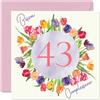 Stuff4 43° Biglietto Auguri Compleanno per Donne