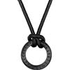 FaithHeart Cerchio Collana Vichinga Anello di Mobius Ciondolo Rune Vichinghe Amuleto del Mito Nordico Collanina Pelle Intrecciata Nodo Celtico Regalo Compleanno per Lui Coppie