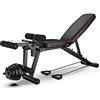 GJXJY Panca per Bilanciere Pieghevole con Leg Extension E Leg Curl Panca Pesi Schienale Regolabile in 4 Livelli per Casa e Palestra, Carico Massimo 200 kg