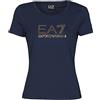 Emporio Armani EA7 T-Shirt Donna Evolution in Jersey di Misto Cotone (Blu Navy) M