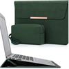 HYZUO 13 Pollici Borsa Custodia PC Portatile con Stand per MacBook Air 13 M5 A3449 M4 M3 M2 M1 2026-2018, 13 MacBook Neo 2026, MacBook Pro 13 M2 M1, 13 iPad Pro/Air, Surface Pro, Verde Mezzanotte