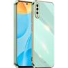 HONLEN Custodia per Samsung Galaxy A7 2018 (6 Inches), Cover Morbida in Silicone TPU, Design del Telaio Galvanico - Verde