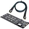 NFHK SFF-8654 Cavo e Scheda U2 Kit NGFF M-Key a Slimline SAS NVME PCIe SSD SATA Adattatore per Mainboard