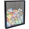 FramePro Cornice Profonda Nero 28x35 cm Foto Cornice con apertura superiore, Può contenere regali fai-da-te, tappi per vino, biglietti per il cinema, souvenir di viaggio, biglietti per concerti.