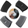 Ouceanwin 2 paia di presine in silicone con impugnatura a caldo per maniglia, impugnatura resistente, per cottura antiscivolo, per cucina, grigliate, cottura in forno (nero e grigio)