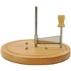 Fackelmann 56773 - Girolla per formaggio con piano in legno, finferle per testa di monaco, taglio formaggio rotante, legno, acciaio inossidabile, 22 x 12,5 cm