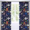 Bedlam Sea Life-Glow in The Dark - Coppia di tende plissettate in cotone, multicolore, 168 x 183 cm