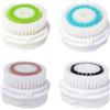 Poweka Testine di ricambio compatibili con Clariso-nic Mia 1/2, Aria, Plus, Smart Profile - Sensitive & Deep Pore - 4 testine in nylon per una pulizia delicata e profonda dei pori