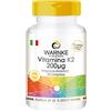 WARNKE VITALSTOFFE Vitamina k2 mk7 200 mcg - 60 compresse - Menachinone naturale MK-7 - vegano | Warnke Vitalstoffe - Qualità da farmacia tedesca