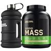 Optimum Nutrition Serious Mass Proteine Whey in Polvere Integratore Calorico per Sviluppo Muscolare e Aumento Massa Gusto Vaniglia 8 Dosi 2,73Kg + BORRACCIA GRANDE