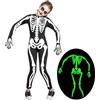 Spooktacular Creations Costume da Scheletro per Bambini, Tuta Unisex da Scheletro Fosforescente con Guanti per Bambini, Bambine e Ragazze per Halloween, Gioco di Ruolo, Festa Cosplay