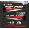 Adesivi calandra motore marino fuoribordo Yamaha 40 cv top 700 gommone barca