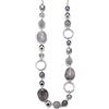 BULINLIN Collana lunga da donna con perle in stile boho, in argento, per anniversario di matrimonio, gioiello alla moda, Resina Vetro Perla