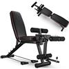 GJXJY Panca Palestra Multifunzione Pieghevole con Leg Extension E Leg Curl Panca Pesi Schienale Regolabile in 4 Livelli per Casa e Palestra, Carico Massimo 200 kg
