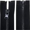 Aerzetix - C63883 - Set di 10 Cerniere Lampo iniettate N°3 75cm separabili - tiretto Decorativo - cursore in Metallo - Colore Nero - Rete Scorrevole Cucito Abbigliamento merceria Giacca