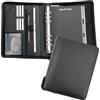 Bind T 3 - Organizer formato A5 con cerniera, in nappa, colore: Nero