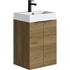 Baikal Set di mobili da bagno 45 cm. Include mobile con lavandino. Melamina 16 mm. Mobile montato. Lavabo incassato. Senza Specchio 2 Porte Teka
