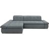 DOMO. collection DOMO Collection Moric - Divano angolare a L con letto e braccioli regolabili / 300 x 172 x 80 cm, grigio