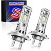 SUPAREE H7 LED Auto canbus Lampadine LED H7 abbaglianti Lampada LED H7 anabbaglianti per Auto 600% Luminosità 1:1 Mini Design plug and play(2 Lampadine)