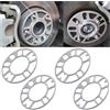 JNNJ 4 Pezzi Distanziali per Cerchi Universali, Distanziali Ruota Auto in Alluminio, Distanziali Ruota Spessori Piastra Di Ricambio Universale per Auto, Impedendo Pneumatici Sfregamento(3mm)