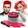 Mifeloy 4,23 once di tinta rossa per capelli temporanea con spazzole, uomini donne cera per capelli di tono, crema istantanea per capelli fango naturale acconciatura pomata, festa Cosplay Halloween
