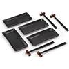 Virklyee Stoviglie da sushi 12 PCS Nero Set piatti sushi giapponese per 4 persone Set per servire il sushi Include 4 piatti di sushi, 4 paia di bacchette e 4 scaffali di bacchette