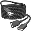 MOGOOD Cavo di prolunga USB, splitter USB A maschio a 2 prese, cavo di prolunga durevole, cavo splitter USB intrecciato in nylon, veloce trasferimento dei dati, compatibile con stampante, unità flash