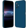 RankOne Custodia per Xiaomi MI 11T / Xiaomi MI 11T Pro (6.67 Inches) Cover Morbida in Silicone TPU - Blu zaffiro