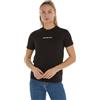 Calvin Klein Jeans Donna T-shirt Maniche Corte Institutional Straight Scollo Rotondo, Nero (Ck Black), L