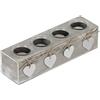 Relaxdays Portacandele, Centrotavola Rettangolare, 4 Candeline, Stile Shabby Chic, Cuori, Fiocchi, 29,5 cm, Bianco Beige