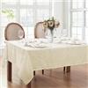 Elrene Home Fashions Tovaglia damascata, poliestere, avorio, 132 cm quadrata