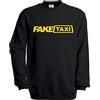 Generico Felpa Girocollo Fake Taxi Uomo Bianca o Nera Alta qualità Uomo, Donna, Unisex No China! Faketaxi Tshirt (XL, Nero)