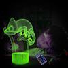 YTDZLTD Illusione Ottica 3D Camaleonte Lampada Luce Notturna 16 Colori Mutevoli Telecomando USB Potere Toccare Cambiare LED Lampada da Tavolo Bambini Compleanno Natale Regalo