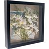 GraduatePro Cornice 3D 30x30 Profonda con vetro per Oggetti in Legno da Parete Tavolo Nero Regalo Decorativo