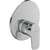 Ideal Standard - Ceraflex, Miscelatore monocomando tondo per doccia ad incasso, Una via, Solo parti esterne, Cromato