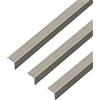 Alberts 499457 - Profilo angolare autoadesivo, in alluminio, design in acciaio inox, scuro, 1000 x 20 x 20 mm, set da 3 pezzi