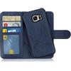 MyGadget Cover per Samsung Galaxy S7 - Custodia Libretto Magnetica - Portafoglio Flip Wallet Case - Porta Carte in Similpelle PU Removibile Blu Scuro