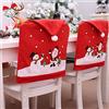 Acxilexy 2 Pezzi Coprisedia di Natale Lavabile Estraibile, Decorazione Natalizia per Cene e Feste, Cucina, Hotel, Ristorante