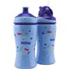 Nuby 2pz Boraccia Flip-It Cup con Beccucchio, Bambino 18m+ - Blu