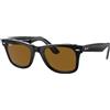 Ray Ban Occhiali da Sole Ray-Ban RB2140 WAYFARER 129433 Nero su trasparente