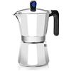 Monix Induction Express - Caffettiera italiana a induzione, alluminio, colore: argento 12 tazas