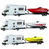 Toyland® 35cm plastic Motorhome e motoscafo con rimorchio giocattolo modello