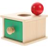 Tomaibaby 1 Pz Scatola di Permanenza di Oggetti Montessori con Palla per Bambini Giocattoli Educativi Esercizio Giocattoli Coordinazione Mano-Occhio (Stile Scatole Tonde)