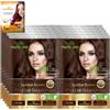 Herbishh Hair Color Shampoo for Gray Hair-Natural Hair Dye Shampoo with Argan Hair Mask-Travel size-Colors Hair in Minutes-Long lasting colour-10pack+1pack-Ammonia-Free (Chestnut Brown)